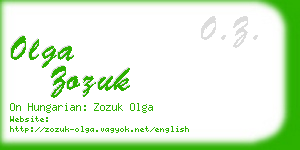 olga zozuk business card